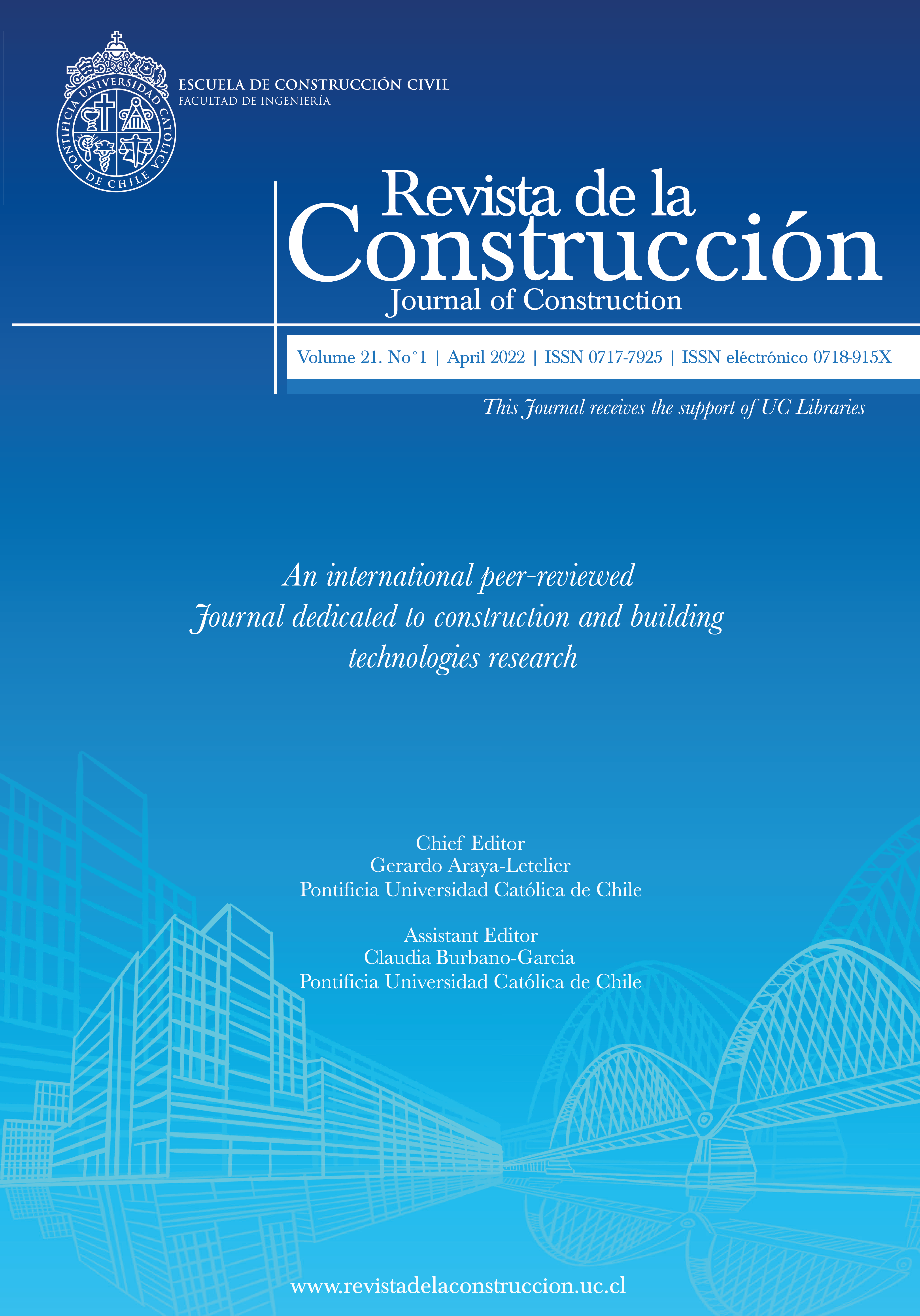 					View Vol. 21 No. 1 (2022): Revista de la Construcción. Journal of Construction
				