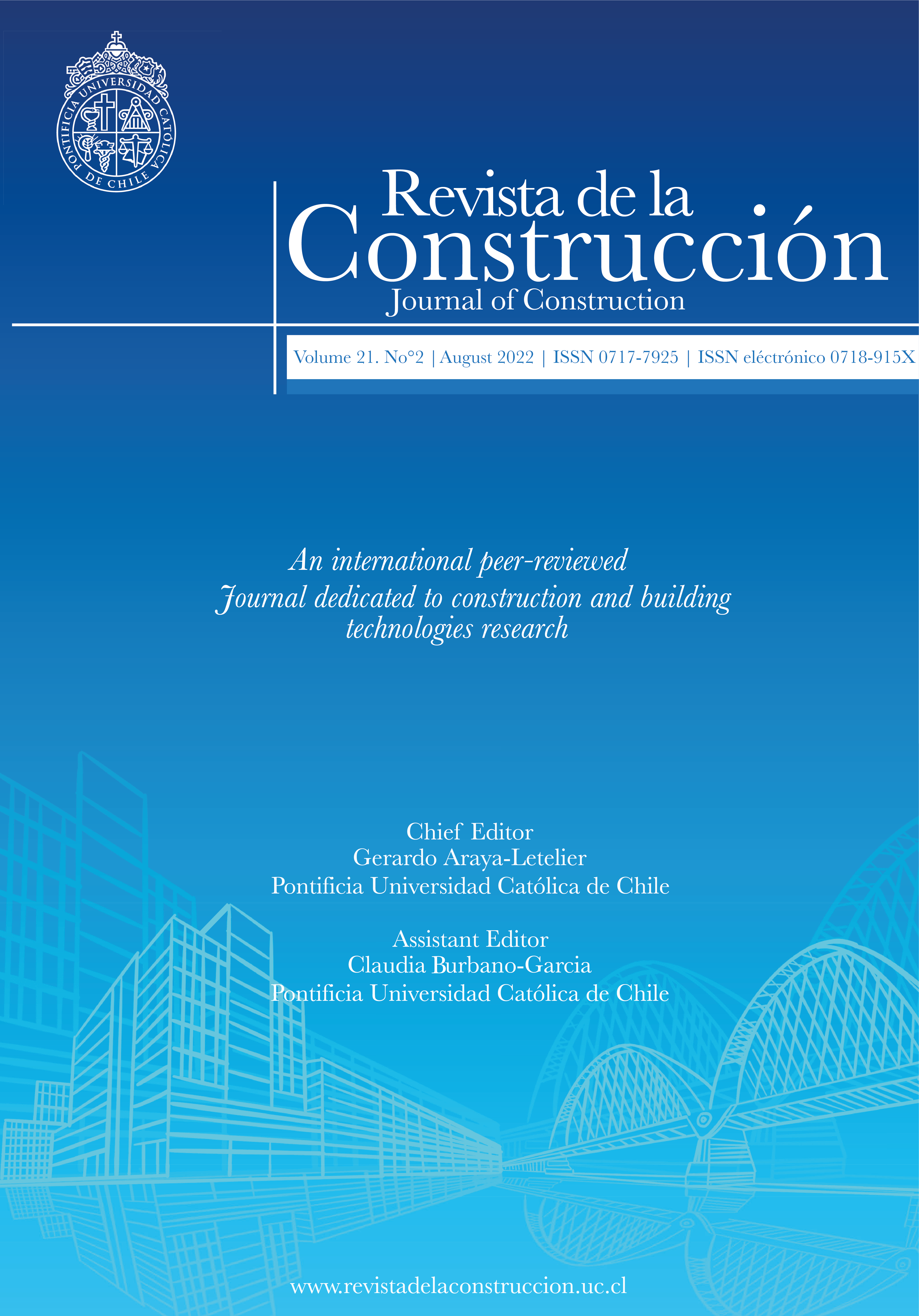 					View Vol. 21 No. 2 (2022): Revista de la Construcción. Journal of Construction
				